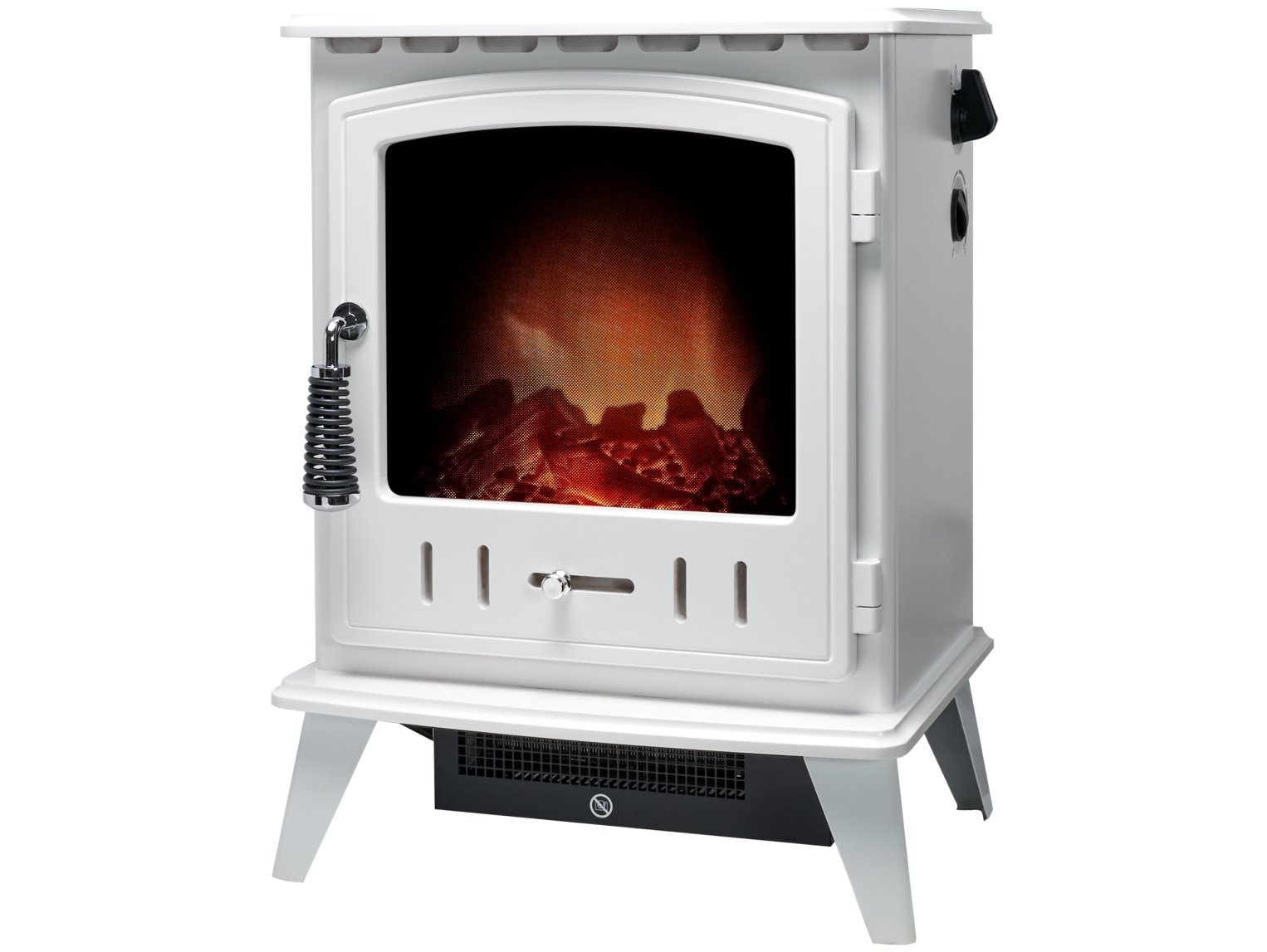 Adam Aviemore Electric Fire Stove Pure White Enamel
