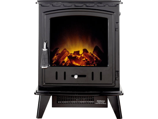 Adam Aviemore Electric Stove in Black Enamel