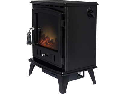 Adam Aviemore Electric Stove Textured Black