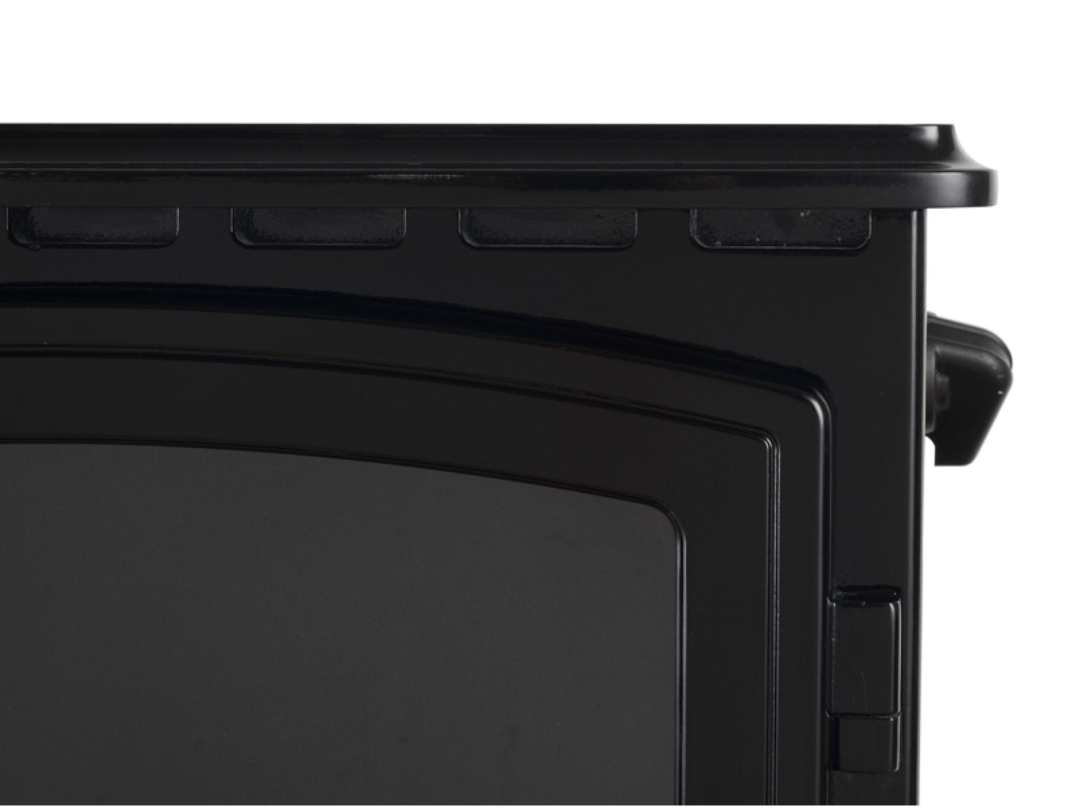 Adam Aviemore Electric Stove Black Enamel + Angled Stove Pipe