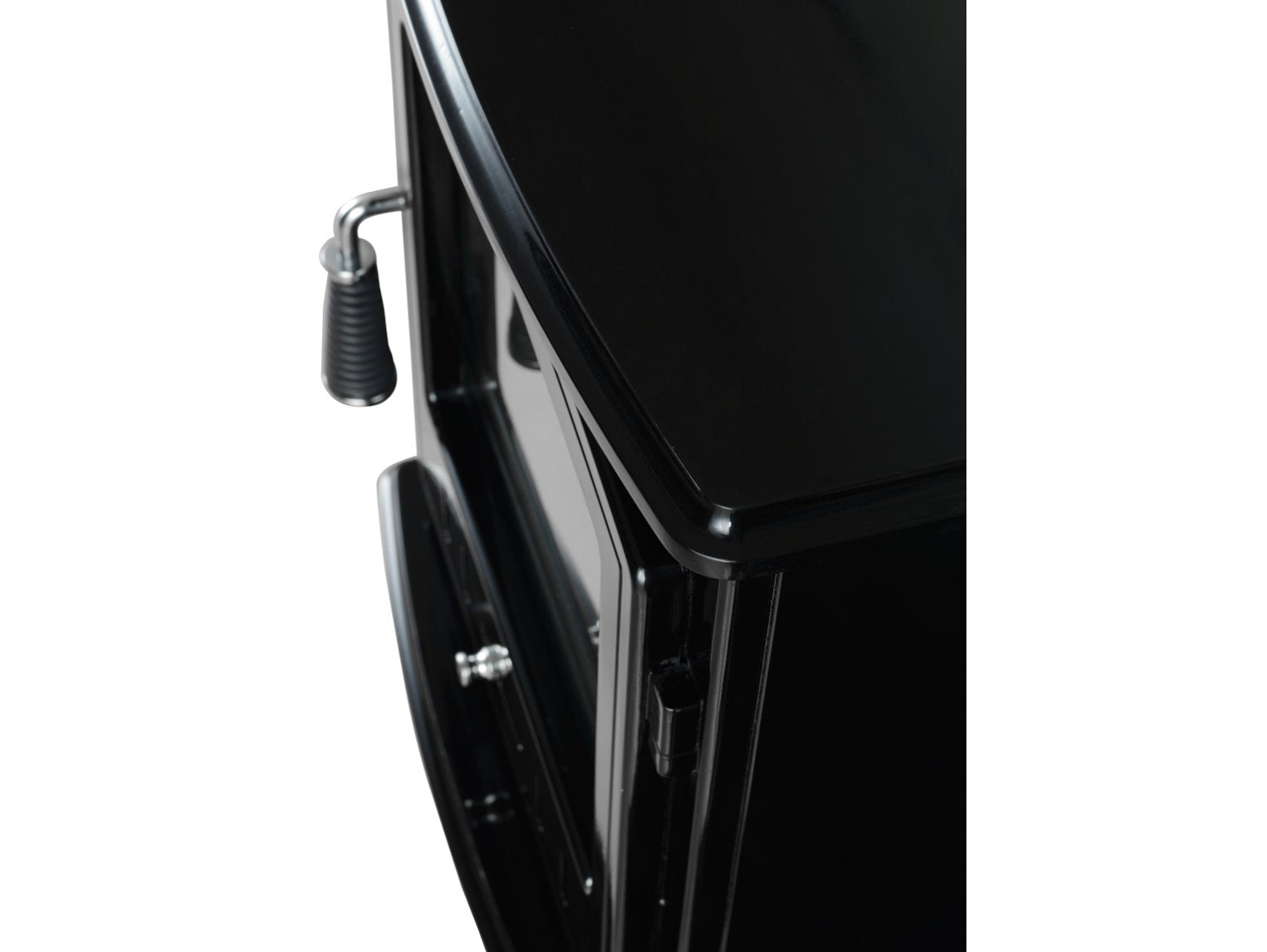 Adam Aviemore Electric Stove Black Enamel + Angled Stove Pipe