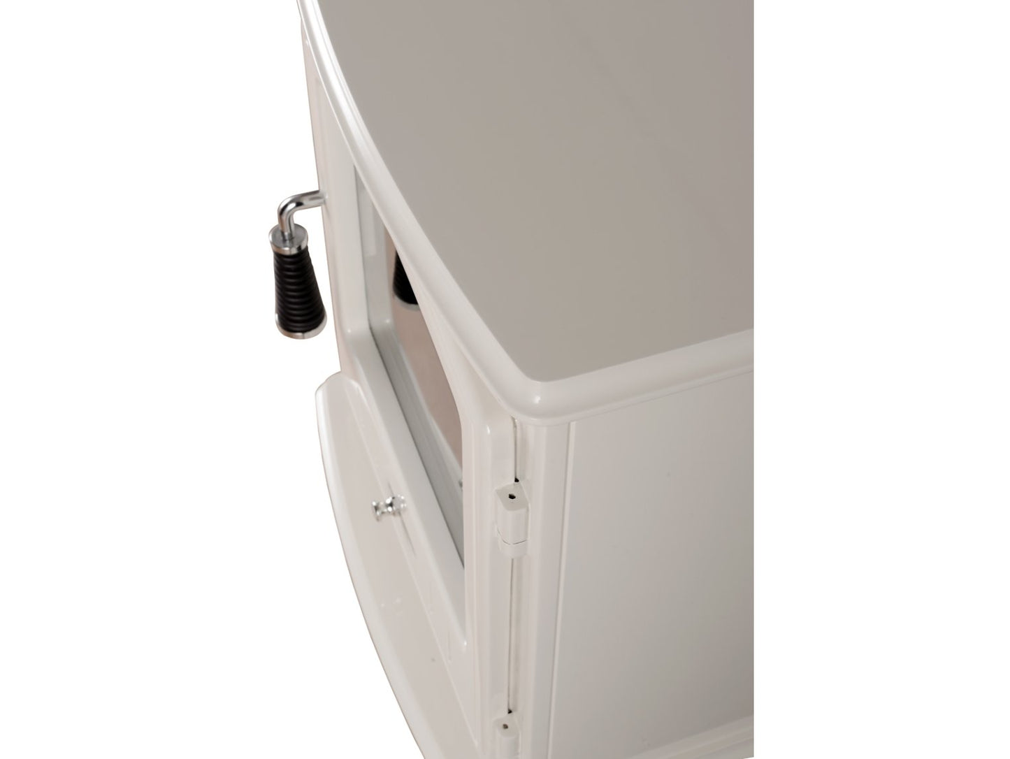 Adam Aviemore Electric Stove Cream Enamel + Angled Stove Pipe