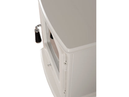 Adam Aviemore Electric Stove Cream Enamel + Angled Stove Pipe