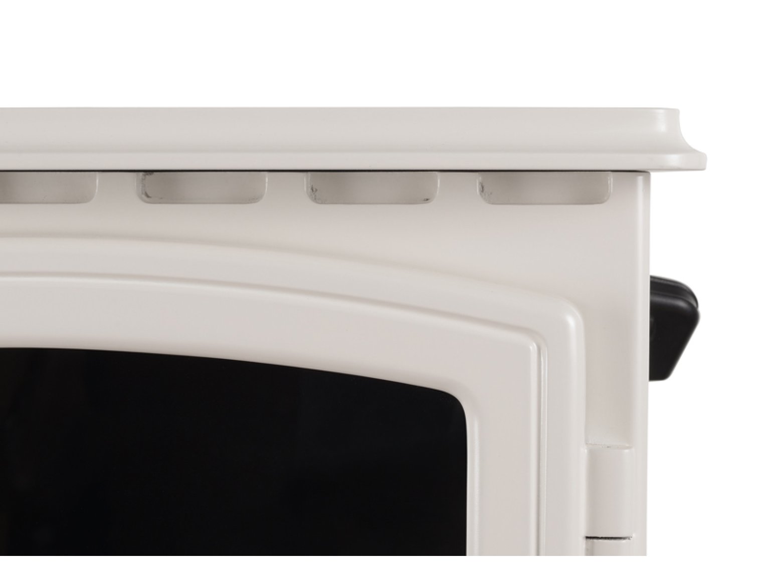 Adam Aviemore Electric Stove Cream Enamel + Angled Stove Pipe