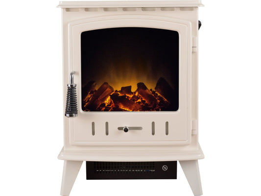 Adam Aviemore Electric Stove in Cream Enamel