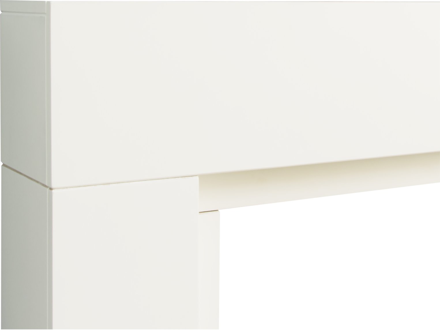 Adam Beaumont Mantelpiece Pure White + Downlights, 50"