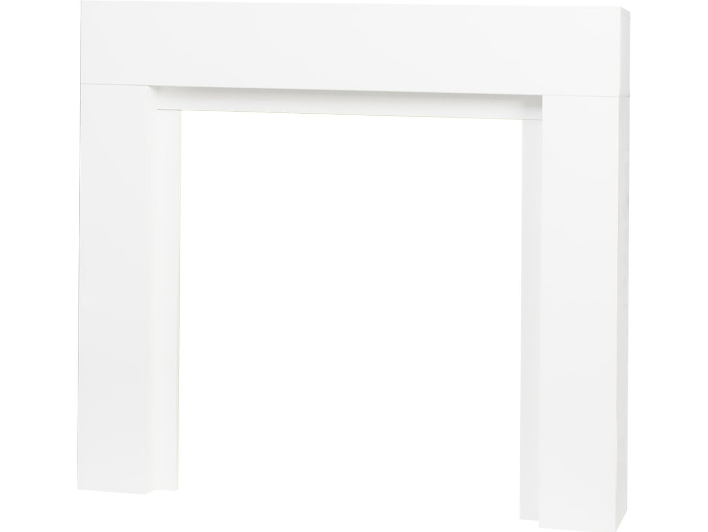 Adam Beaumont Mantelpiece Pure White + Downlights, 50"
