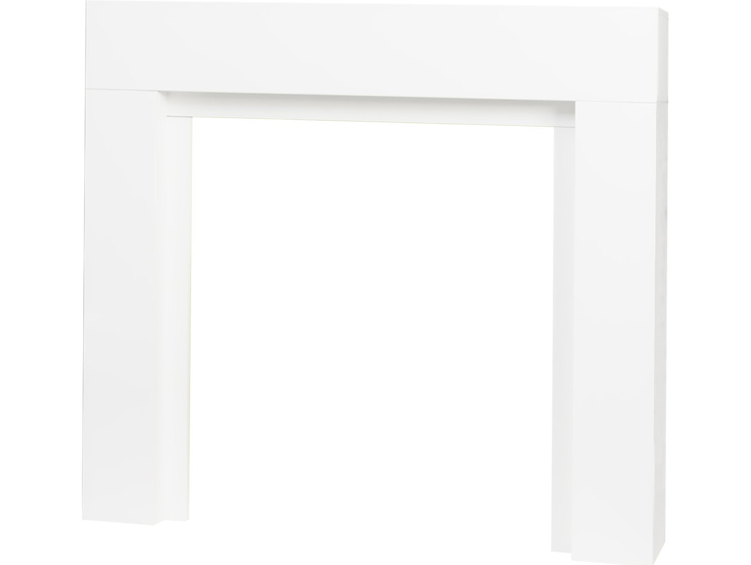 Adam Beaumont Mantelpiece Pure White + Downlights, 50"