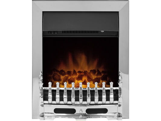 Adam Blenheim Electric Fire in Chrome