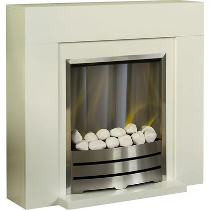 Adam CAPRICE ELECTRIC FIREPLACE SUITE Electric Fire Brushed Steel, 39"