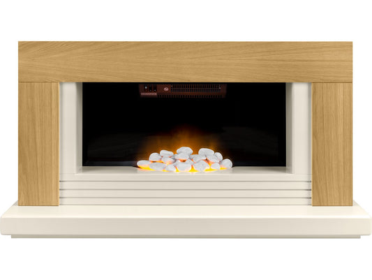 Adam Carrera Fireplace Suite in Oak, 48 Inch