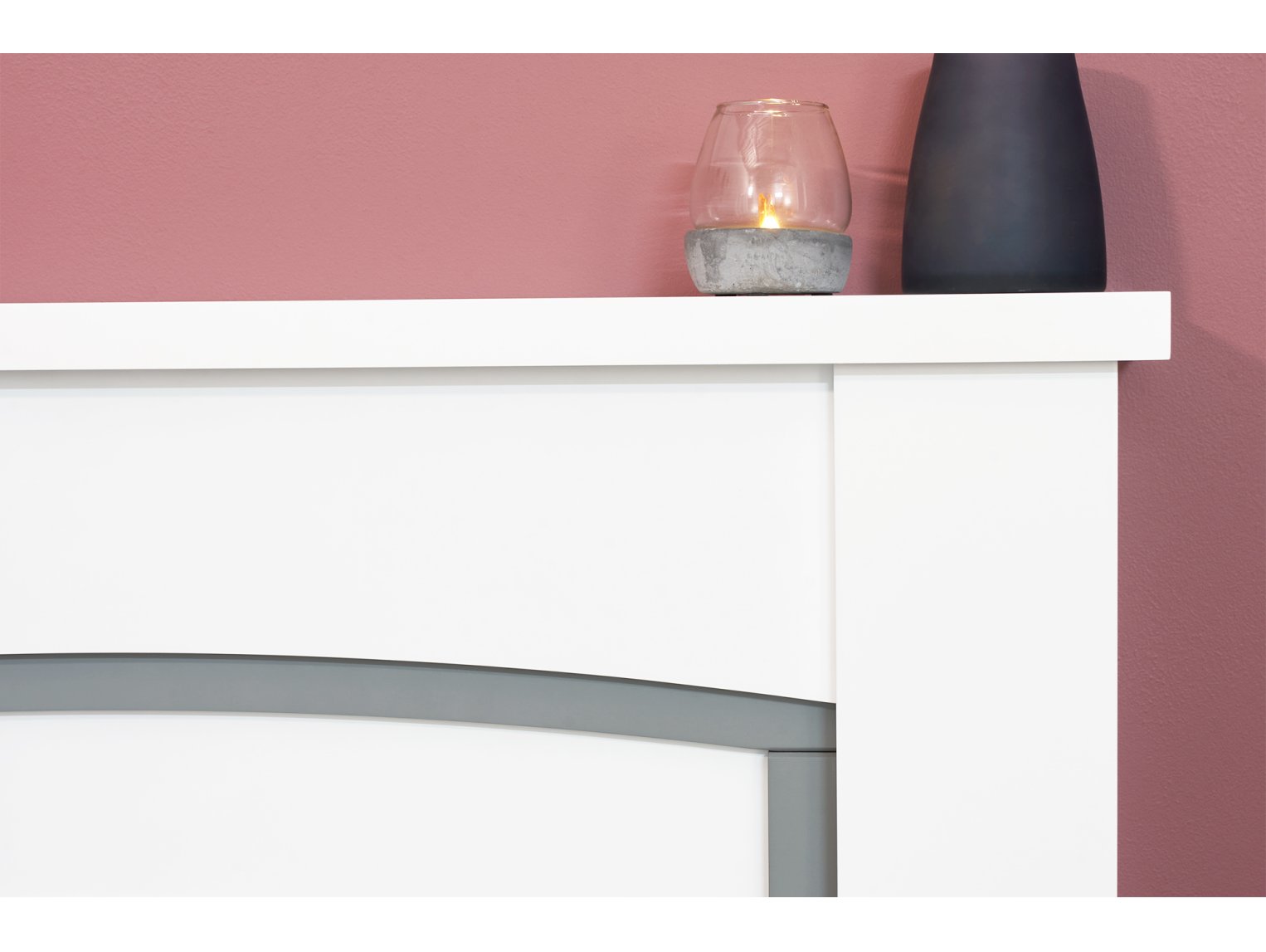 Adam Chilton Fireplace Pure White & Grey + Colorado Electric Fire Black, 39"