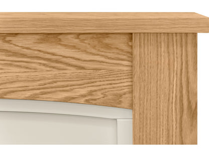 Adam Chilton Fireplace Suite Oak + Helios Electric Fire Brushed Steel, 39"
