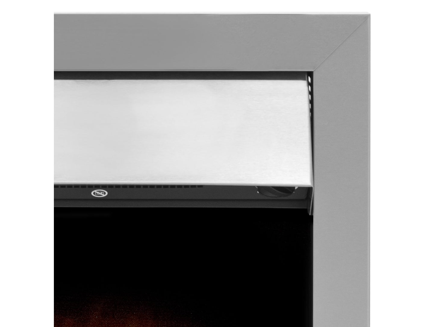 Adam Comet Electric Inset Fire in Brushed Steel