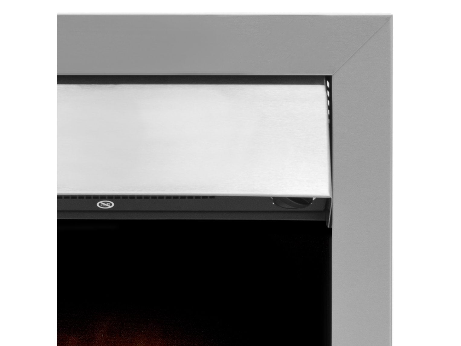 Adam Comet Electric Inset Fire in Brushed Steel