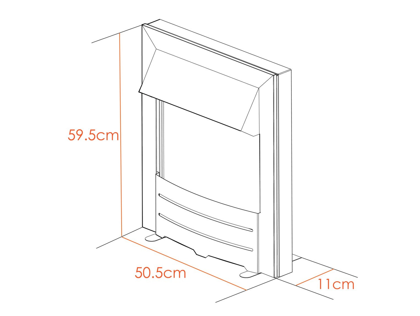 Adam Colorado Electric Inset Fire Brushed Steel
