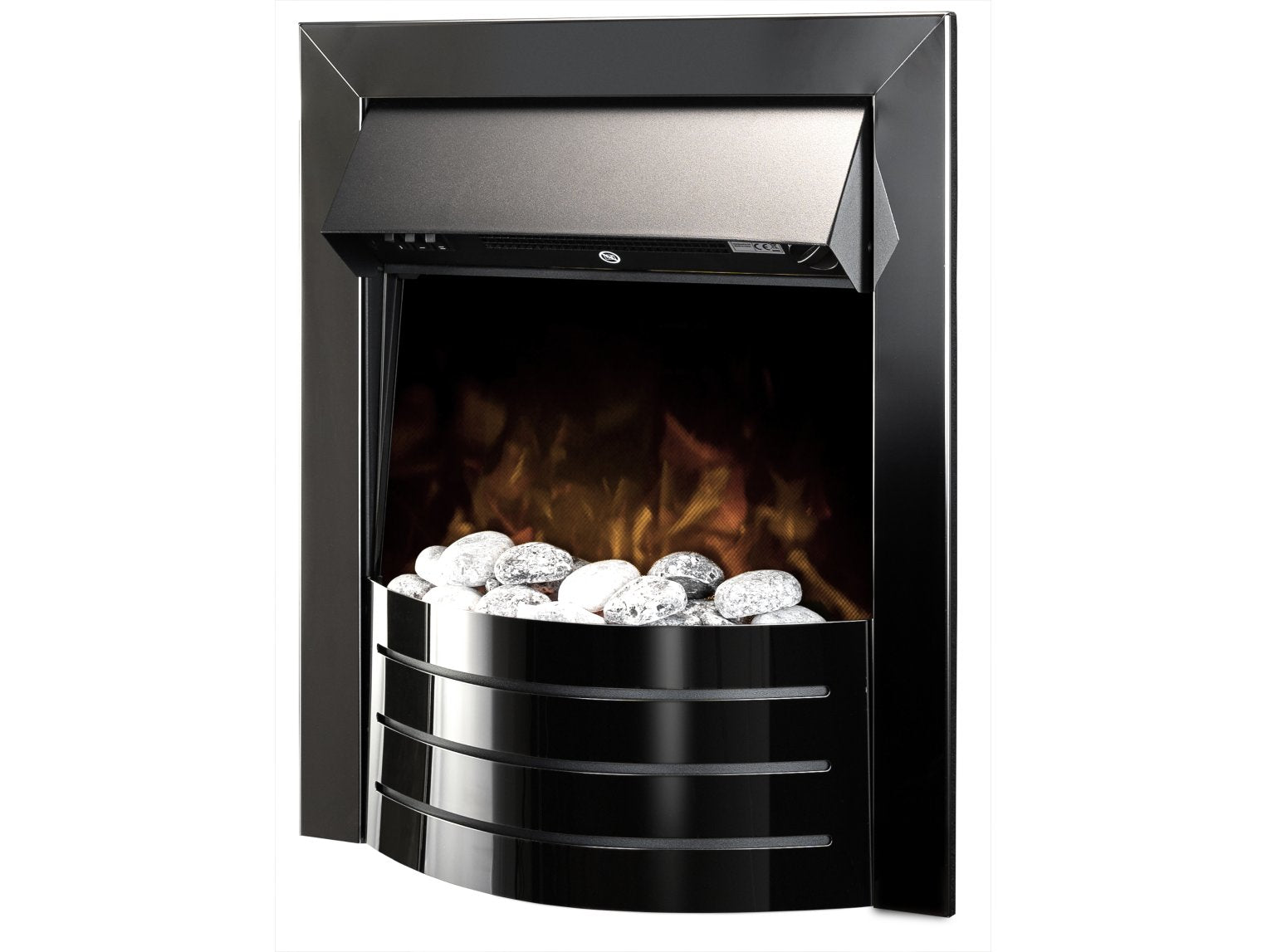 Adam Comet Electric Inset Fire in Black Nickel
