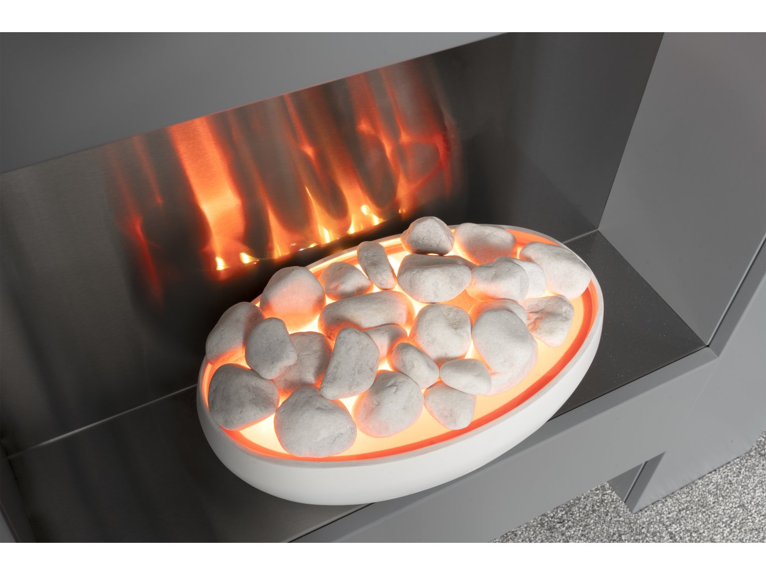 Adam Cubist Grey Electric Fireplace Suite 36"