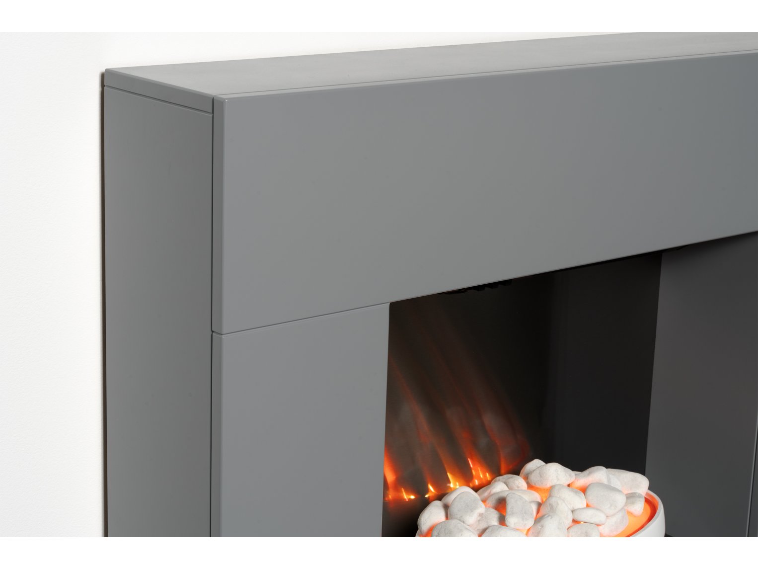 Adam Cubist Grey Electric Fireplace Suite 36"