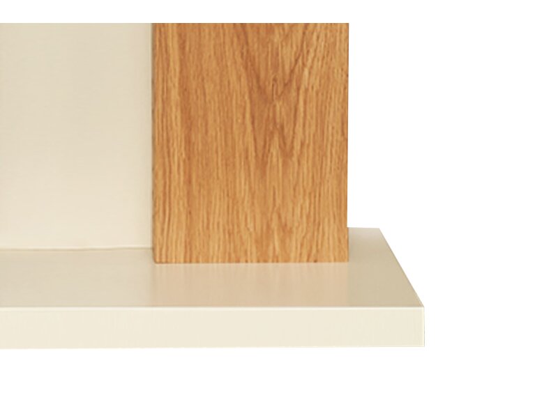 Adam Dakota Fireplace Oak & Cream + Colorado Electric Fire Brushed Steel, 39"