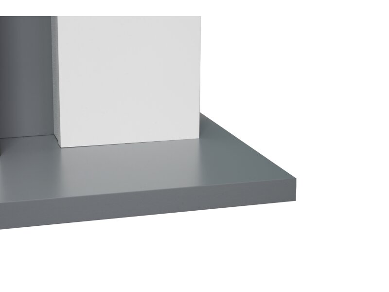 Adam Dakota Fireplace Pure White & Grey + Helios Electric Fire Brushed Steel, 39"