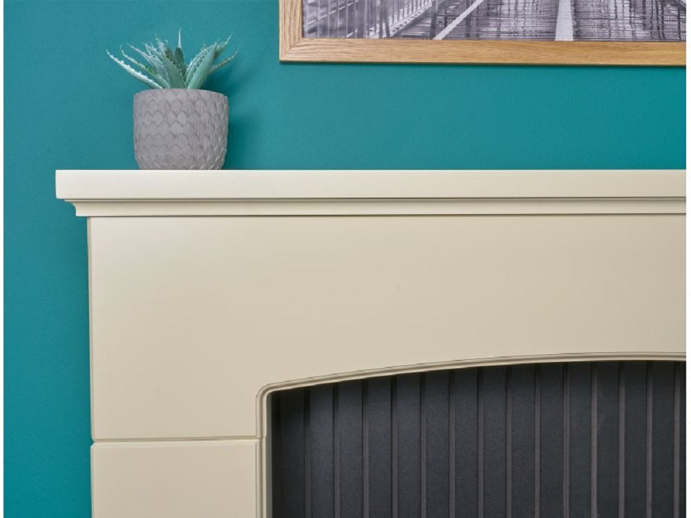 Adam Derwent Stove Suite Cream + Aviemore Electric Stove Red Enamel, 48"