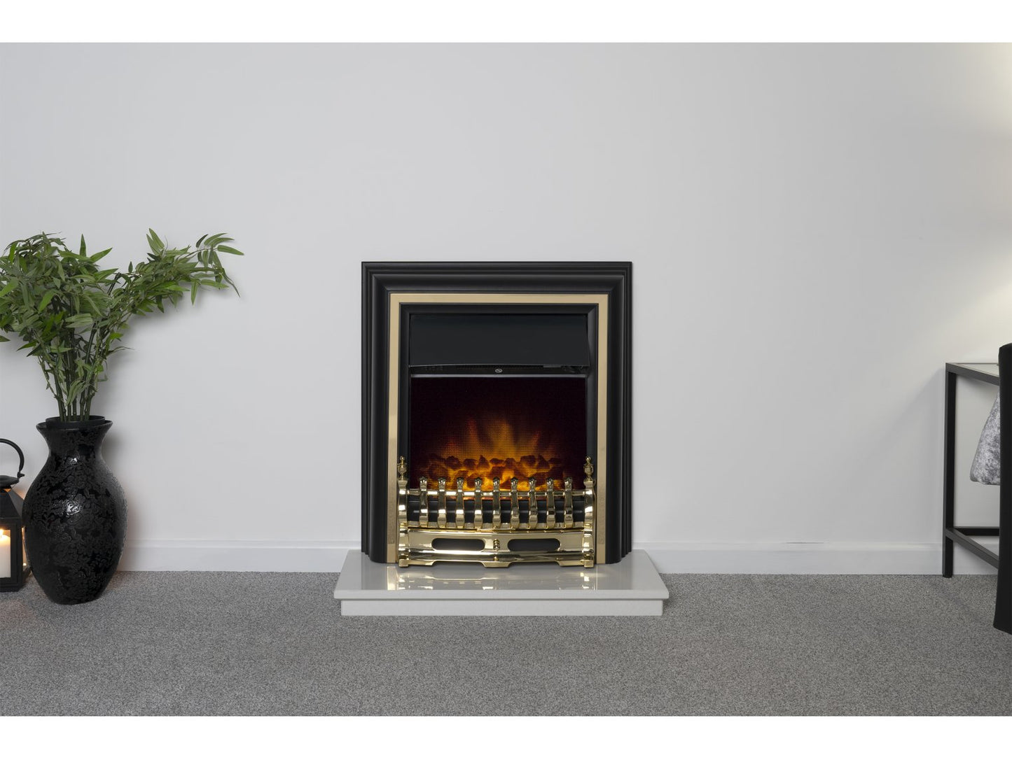 Adam Durham Brass Freestanding Electric Fire