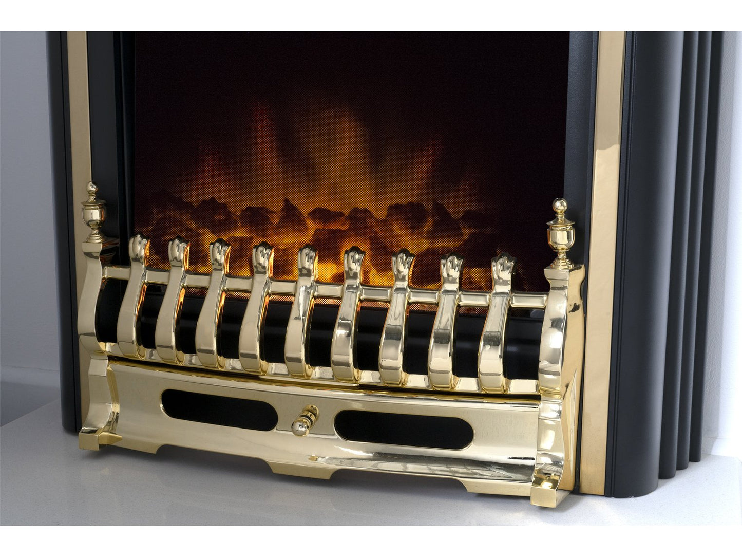 Adam Durham Brass Freestanding Electric Fire