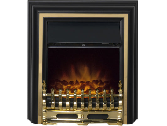 Adam Durham Freestanding Electric Fire in Brass