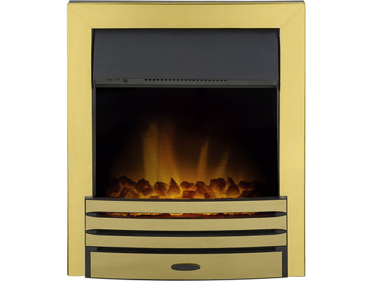 Adam Eclipse Electric Fire in Brass