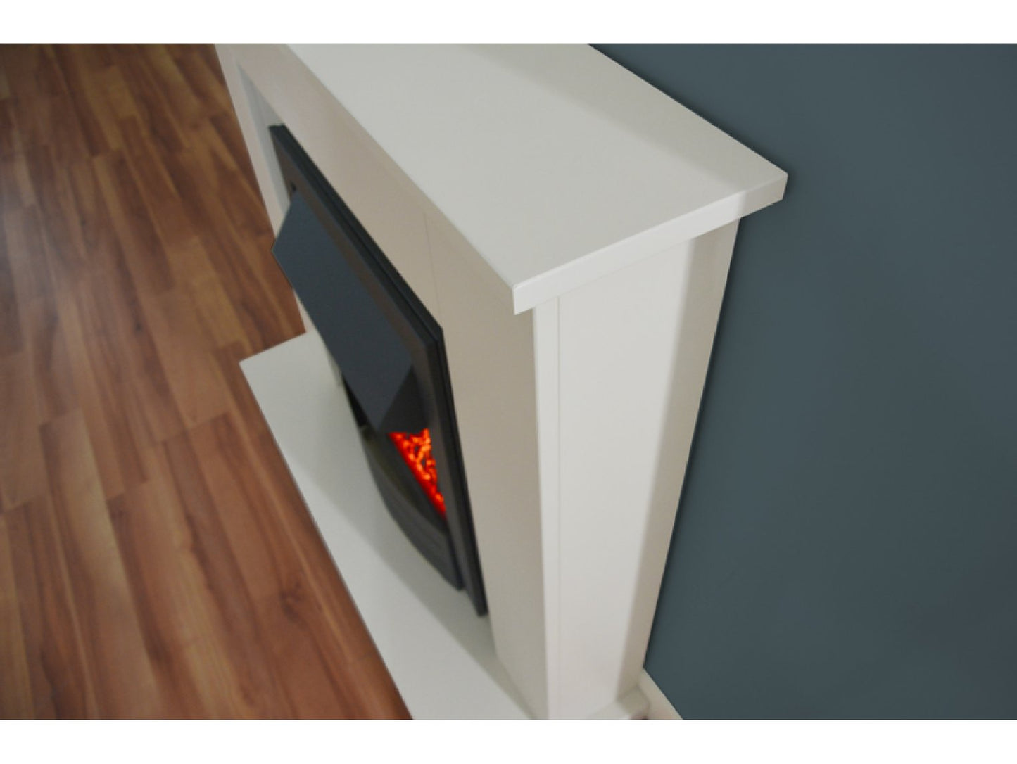 Adam Fareham Fireplace Suite Stone Effect + Colorado Electric Fire Black, 39"