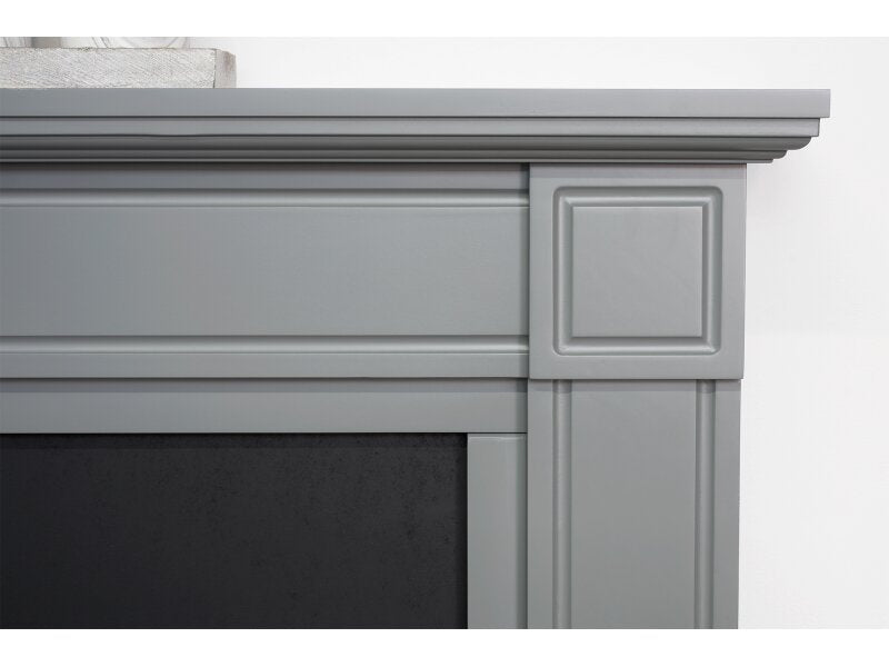 Adam Georgian Grey and Black,  Fireplace 39"