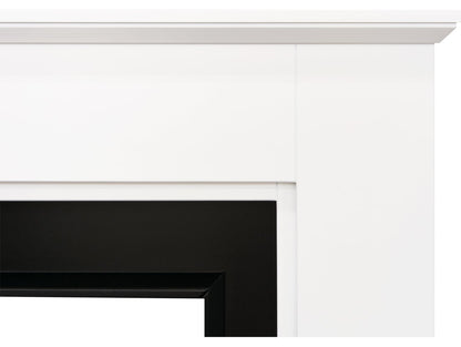 Adam Greenwich Fireplace Pure White and Black, 45"