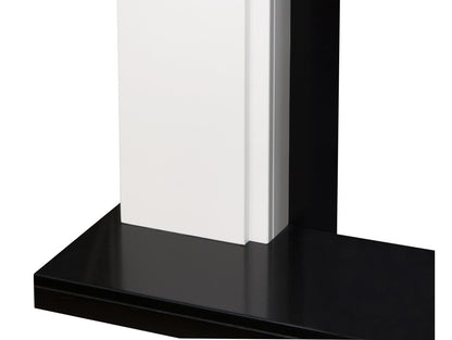 Adam Greenwich Fireplace Pure White and Black, 45"