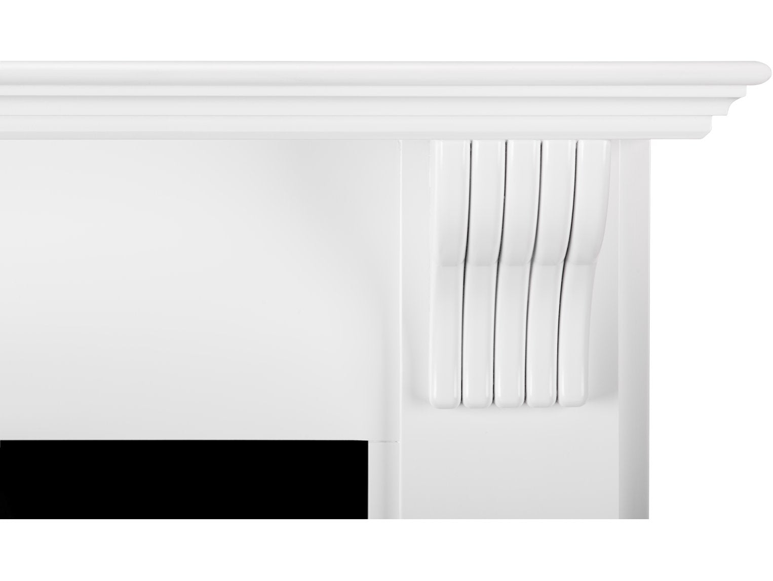 Adam Harrogate Surround Pure White + Hudson Electric Stove, 39"