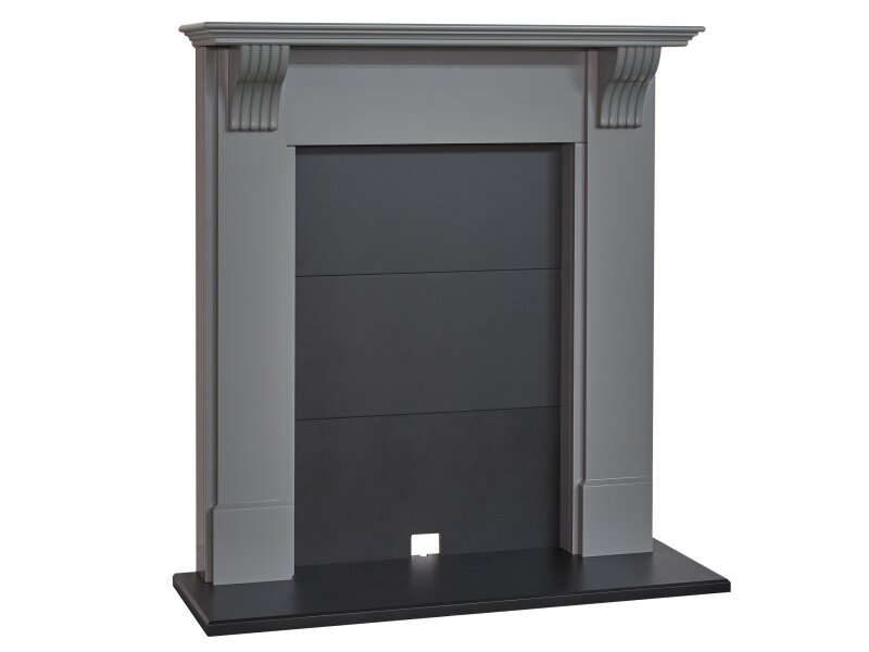 Adam Harrogate Stove Fireplace in Grey & Black, 39"