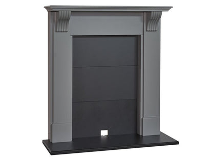 Adam Harrogate Stove Fireplace in Grey & Black, 39"