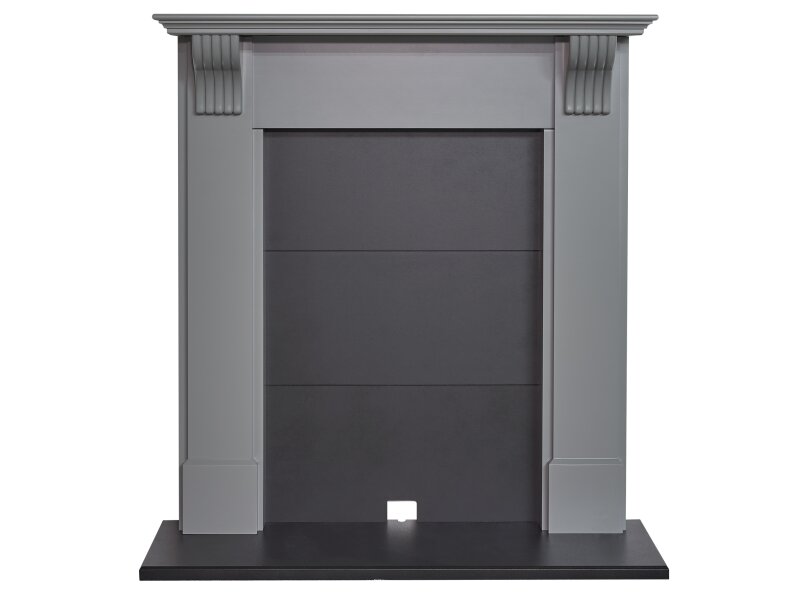 Adam Harrogate Stove Fireplace in Grey & Black, 39"