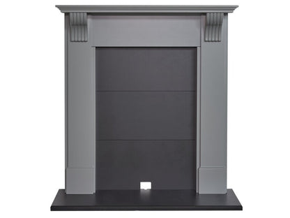 Adam Harrogate Stove Fireplace in Grey & Black, 39"