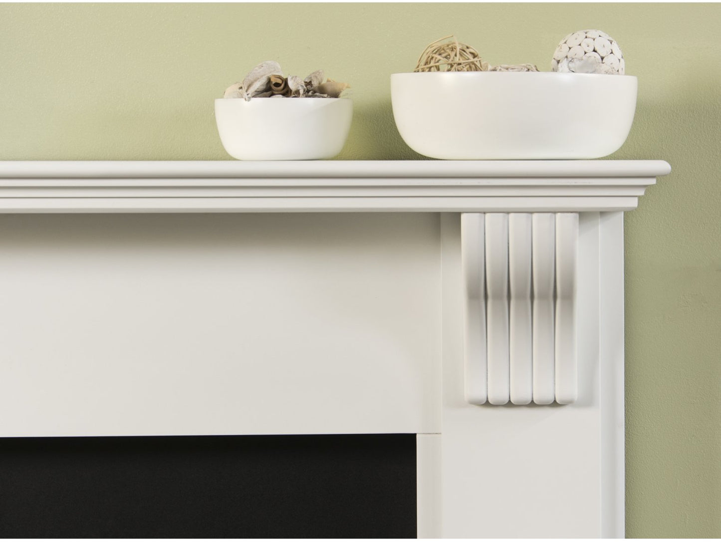 Adam Harrogate Surround Pure White + Keston Electric Stove, 39"