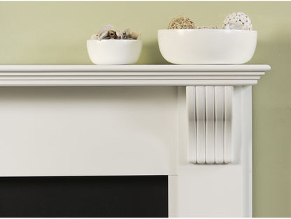 Adam Harrogate Surround Pure White + Keston Electric Stove, 39"