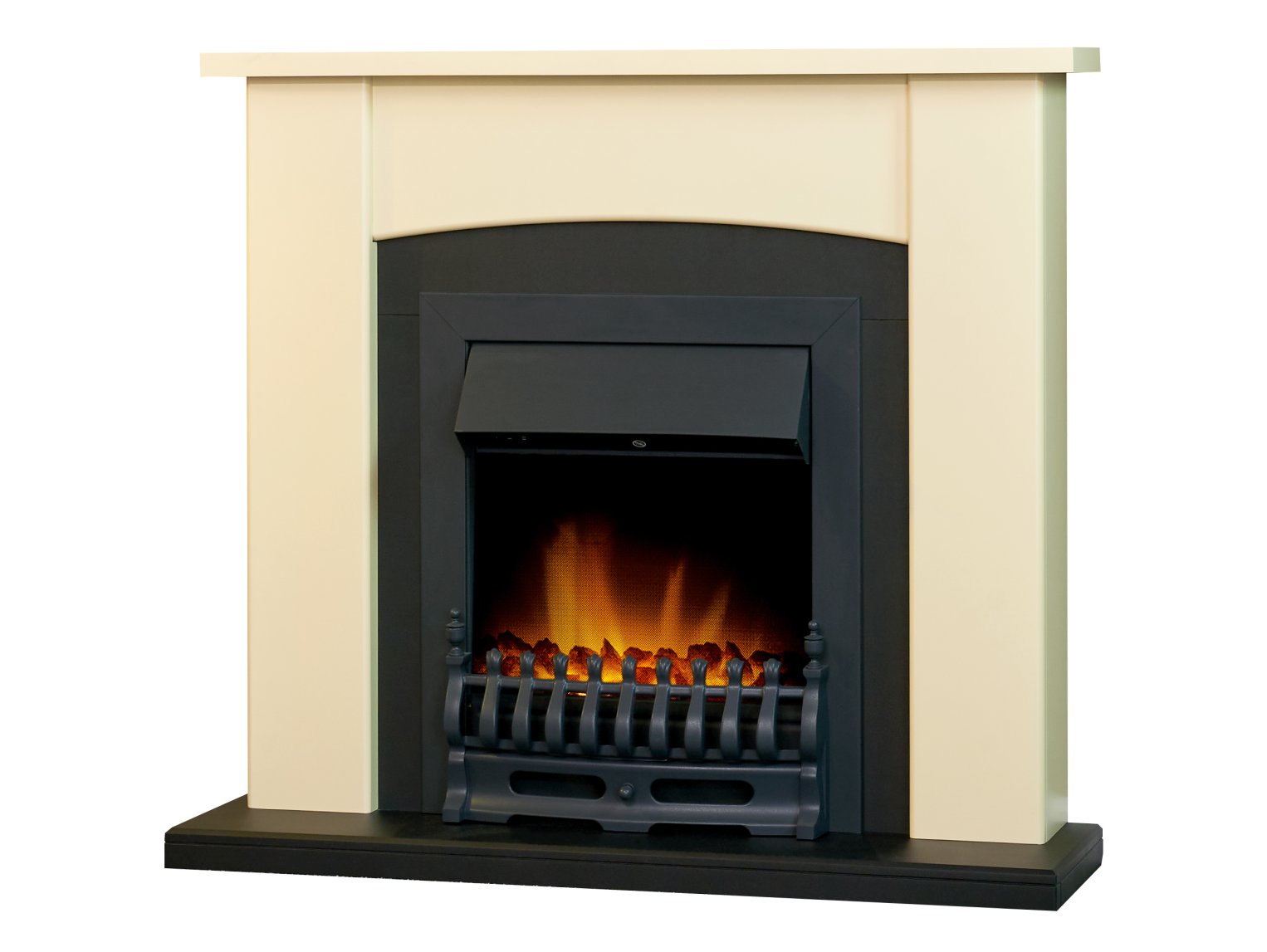 Adam Holden Fireplace Cream & Black + Blenheim Electric Fire Black, 39"