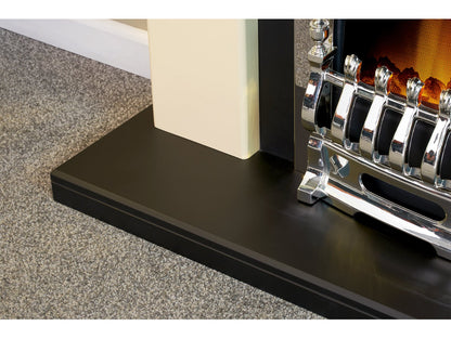 Adam Holden Fireplace Cream & Black + Blenheim Electric Fire Chrome, 39"