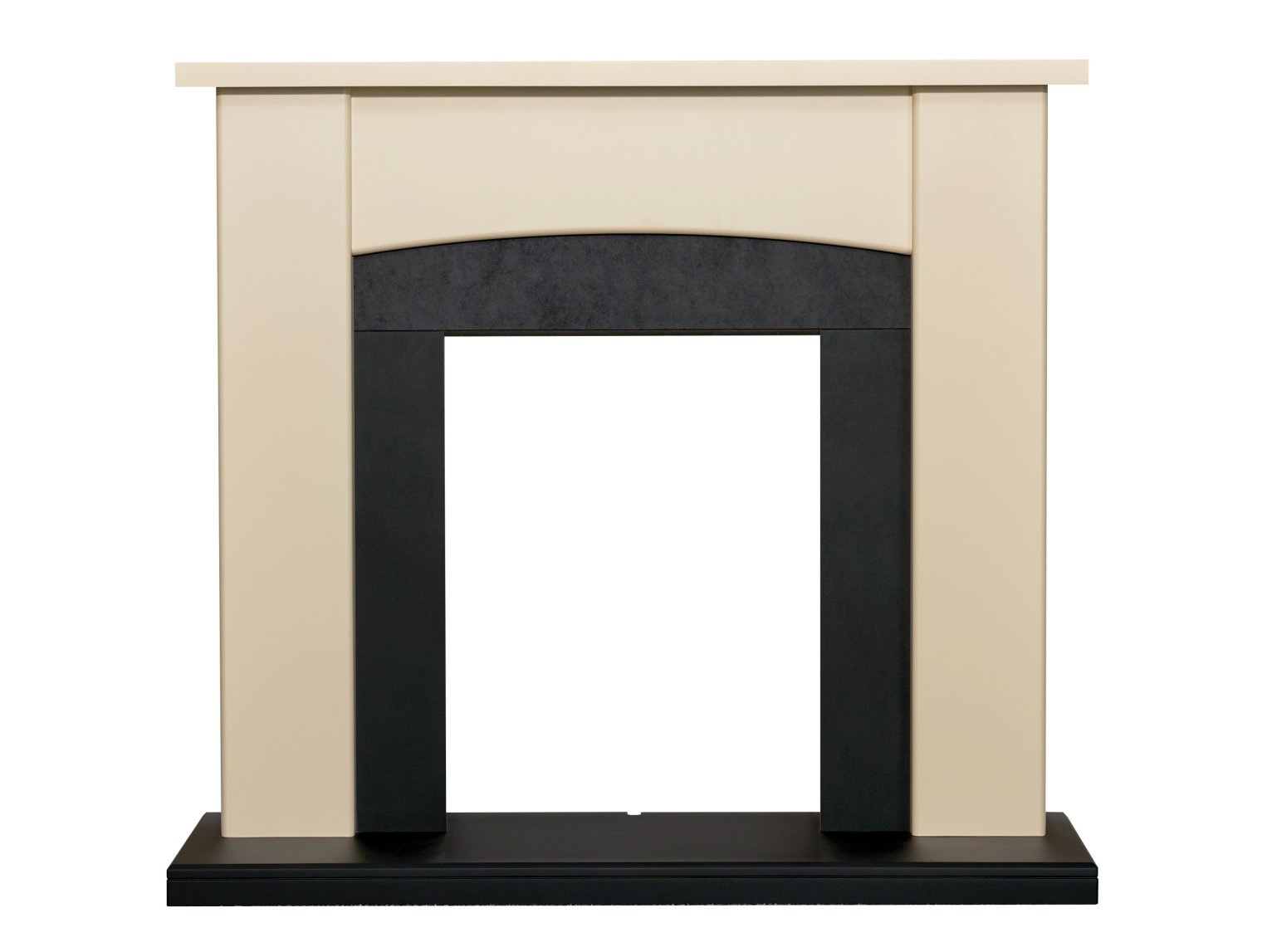 Adam Holden Fireplace in Cream & Black, 39 Inch