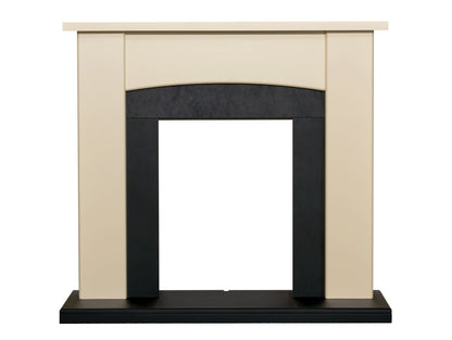 Adam Holden Fireplace in Cream & Black, 39 Inch