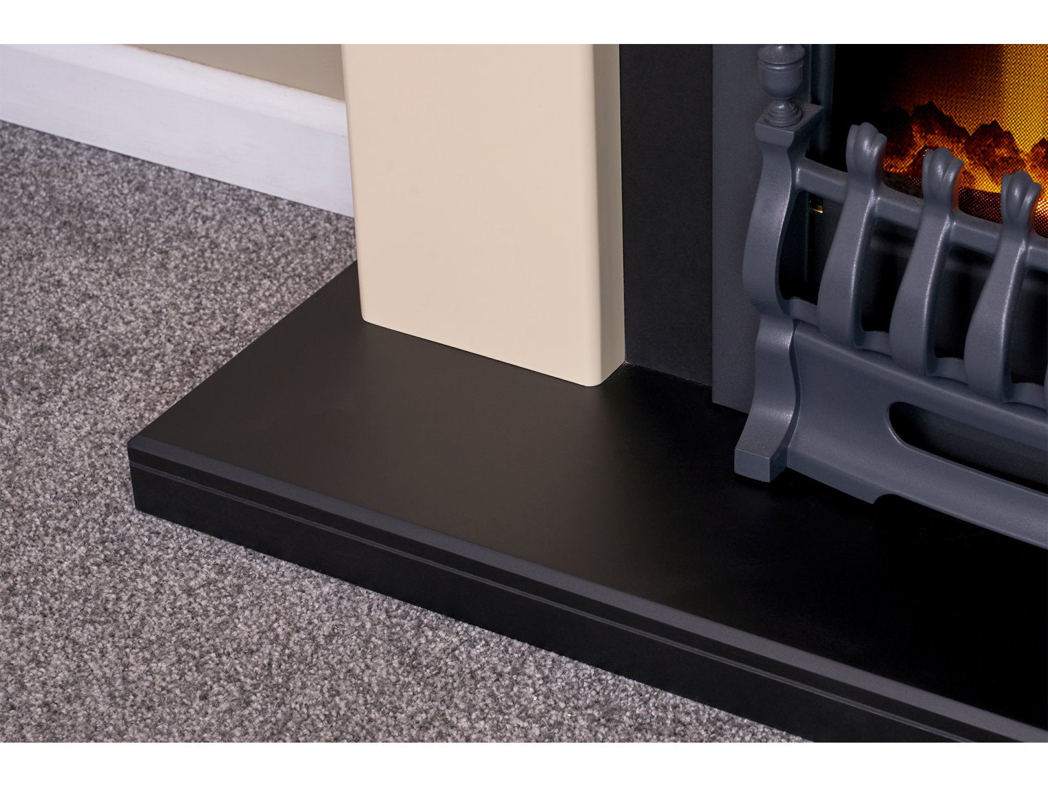 Adam Holden Fireplace Cream & Black + Blenheim Electric Fire Black, 39"