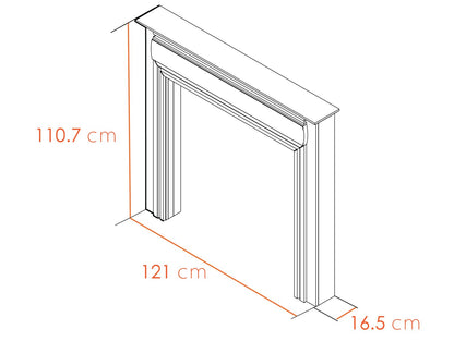 Adam Honley Mantelpiece Pure White, 48"