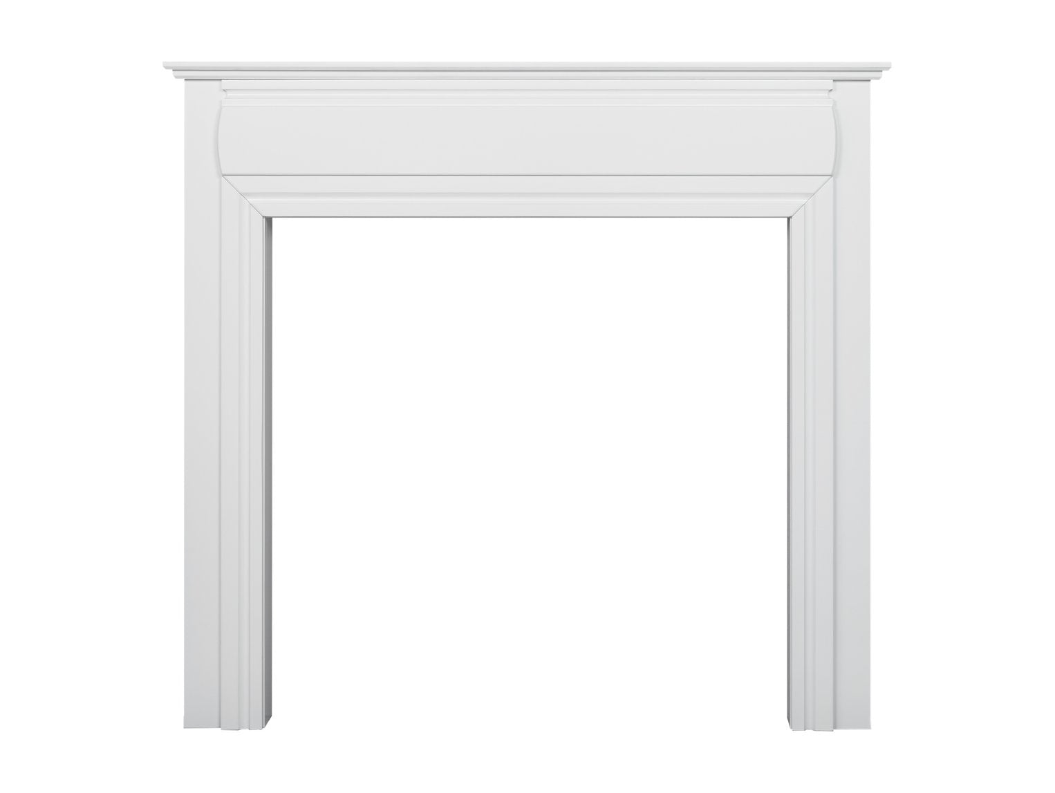 Adam Honley Mantelpiece in Pure White, 48 Inch