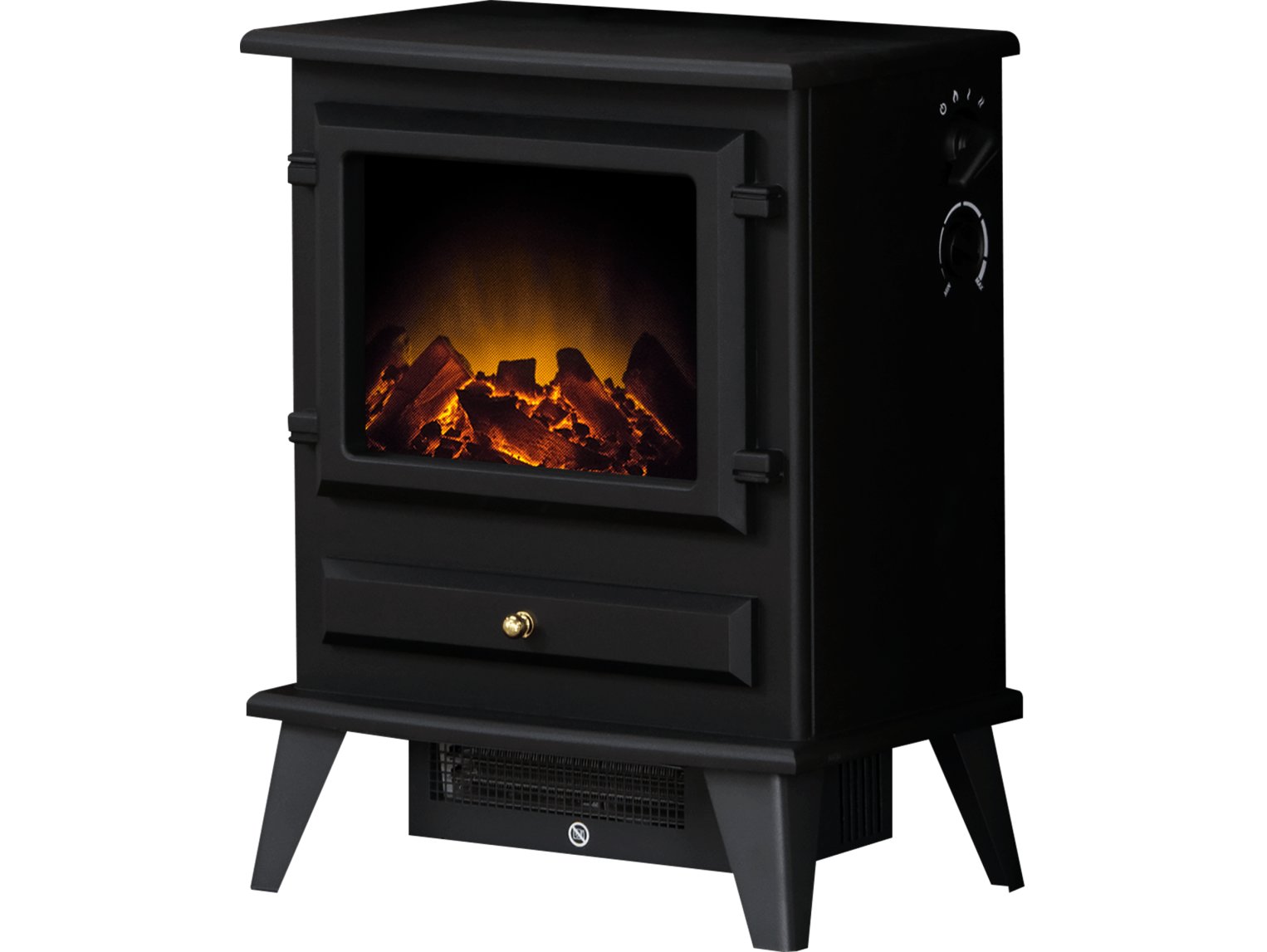 Adam Hudson Electric Stove Black + Straight Stove Pipe