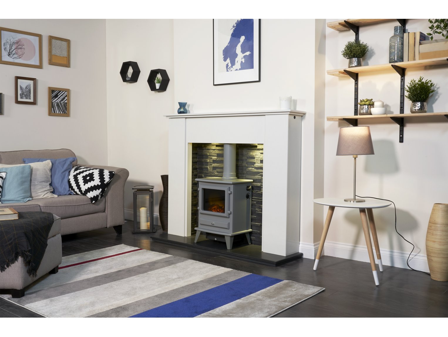 Adam Hudson Electric Stove Grey